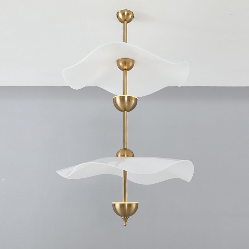 Lampada appesa a LED in bronzo acrilico nella moderna luce a sospensione in metallo elettroplato in stile creativo