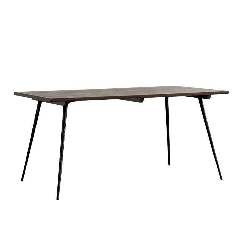 Traditional Luxury Rectangle Dining Site Table Solid Wood Furniture with 4-foot