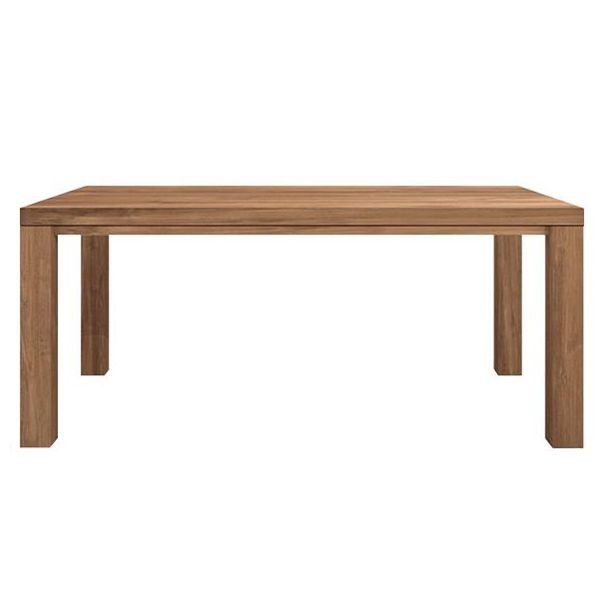 Solid Wood Contemporary Rectangular Dining Table Pine Wood Top Indoor Table with 4 Legs