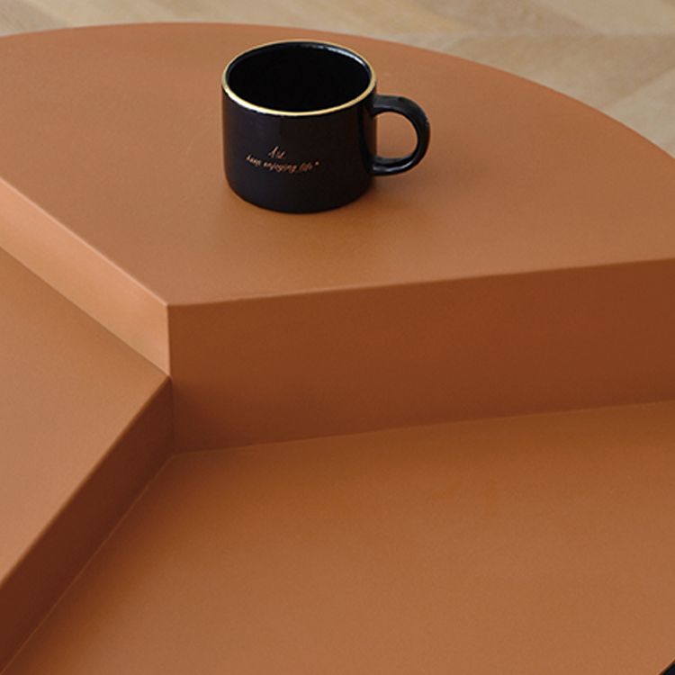 Round Iron Coffee Table 17.71" High 3 Legs Coffee Cocktail Table