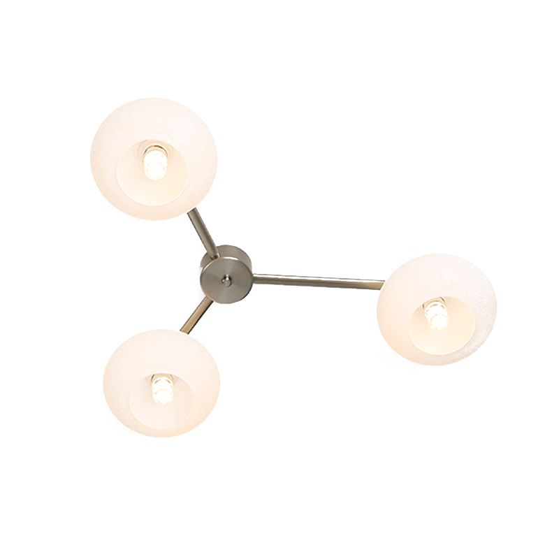 Modern Style Ceiling Lamp Glass Shade Flush Mount Light Fixture