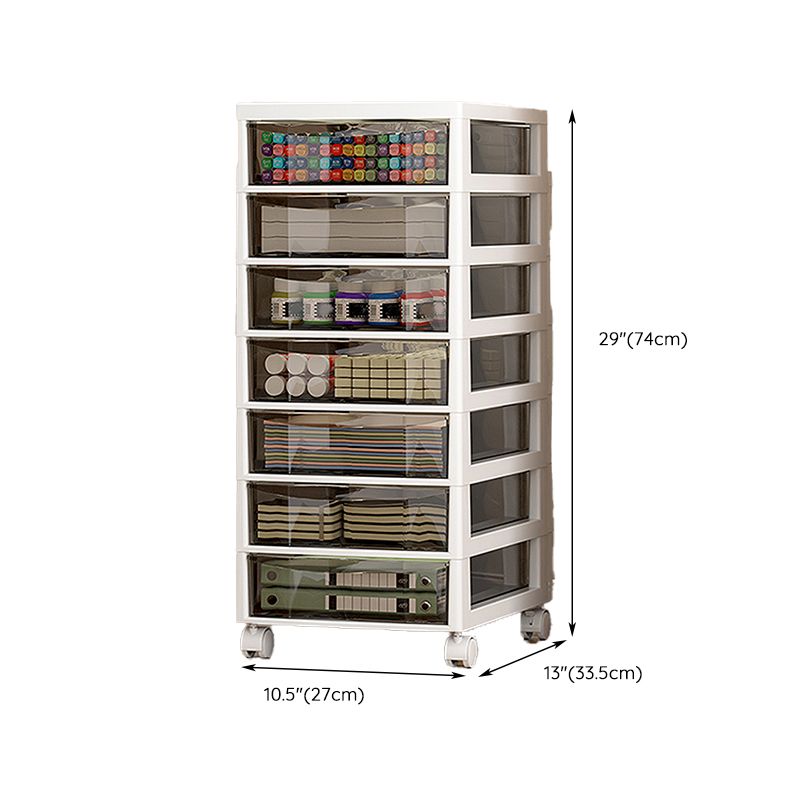 Contemporary Storage File Cabinet Transparent Vertical Filing Cabinet for Office