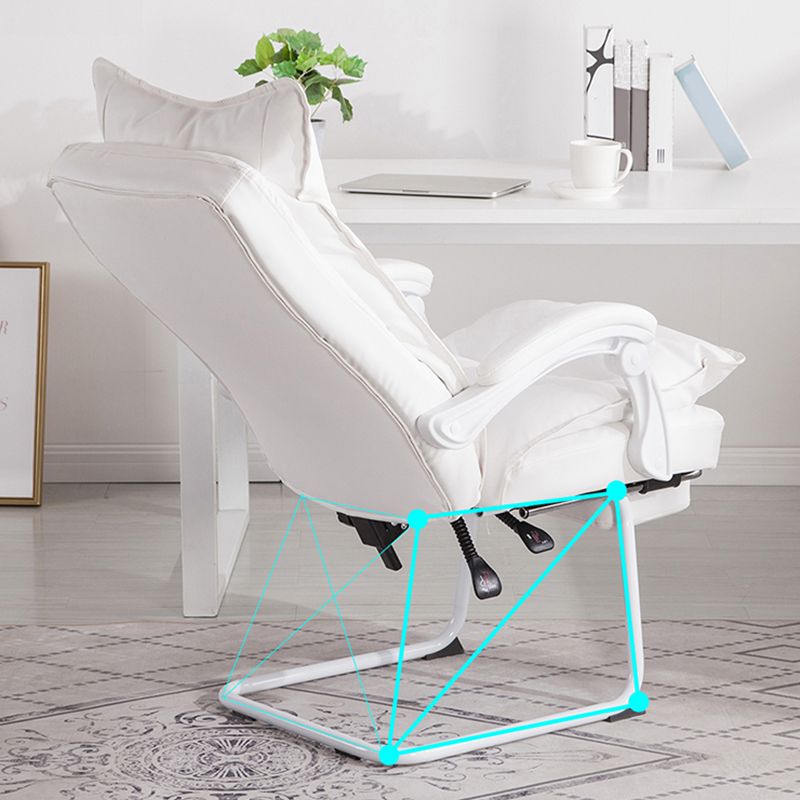 Padded Arms Office Chair Modern Leather No Distressing Ergonomic Desk Chair