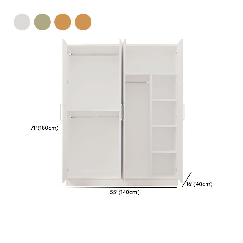 Contemporary Style Wardrobe Armoire Wood Combination Armoire for Bedroom