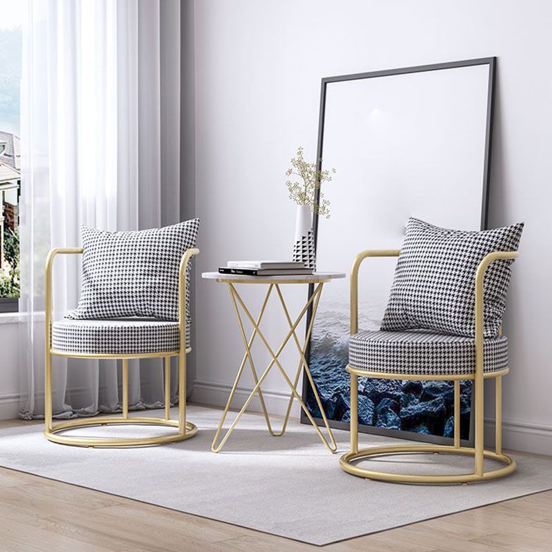 Silla lateral tapizada de lujo sin brazos con respaldo abierto de estilo escandinavo