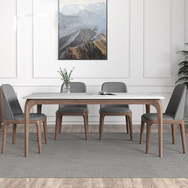 Sintered Stone Top Modern Dining Set Rectangle 1/2/5 Pieces Dining Room Table Set