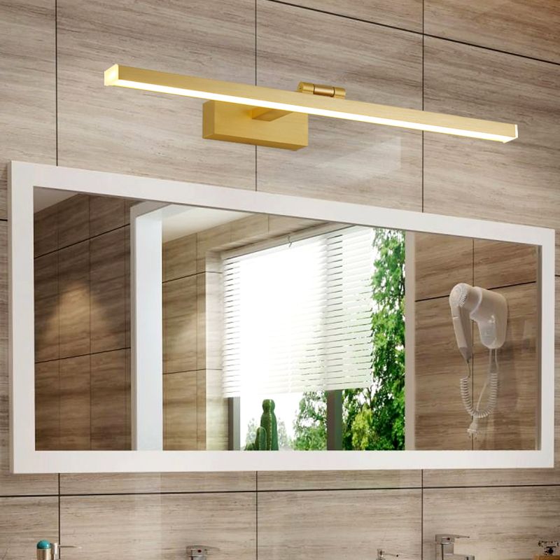 Postmodern Style Linear Vanity Sconce Light Bathroom Aluminum LED Wall Lighting