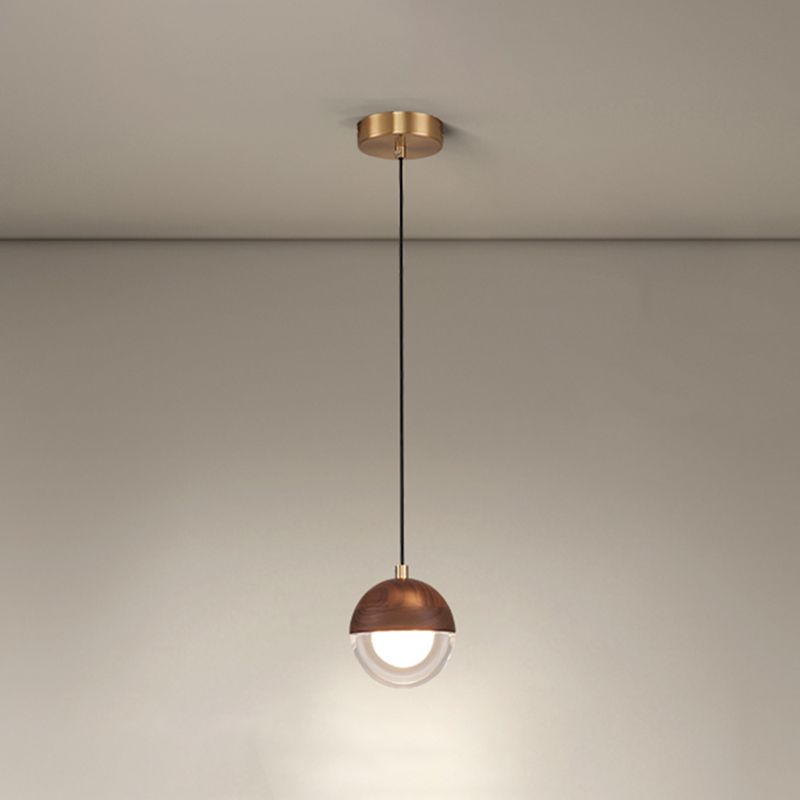 Dining Room Wood Hanging Ceiling Light Modern Ceiling Pendant Light with 1 Light