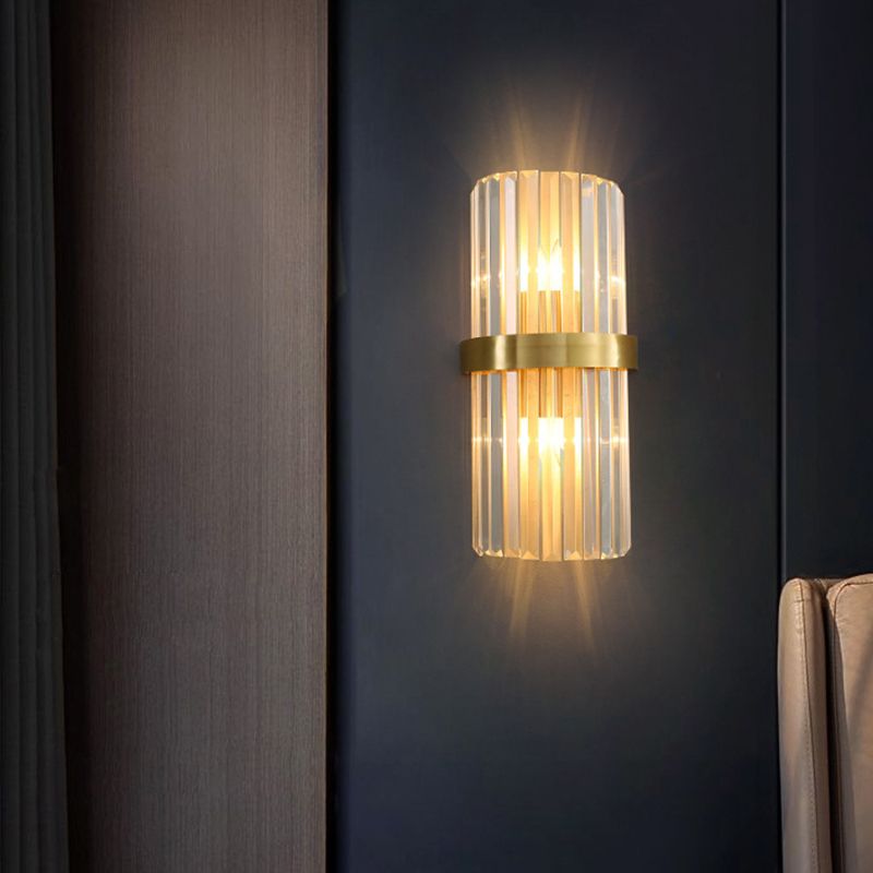 Kristallgeometrischer Schatten 2 Leichter Wandleuchten moderner Wandmontageleuchte in Gold