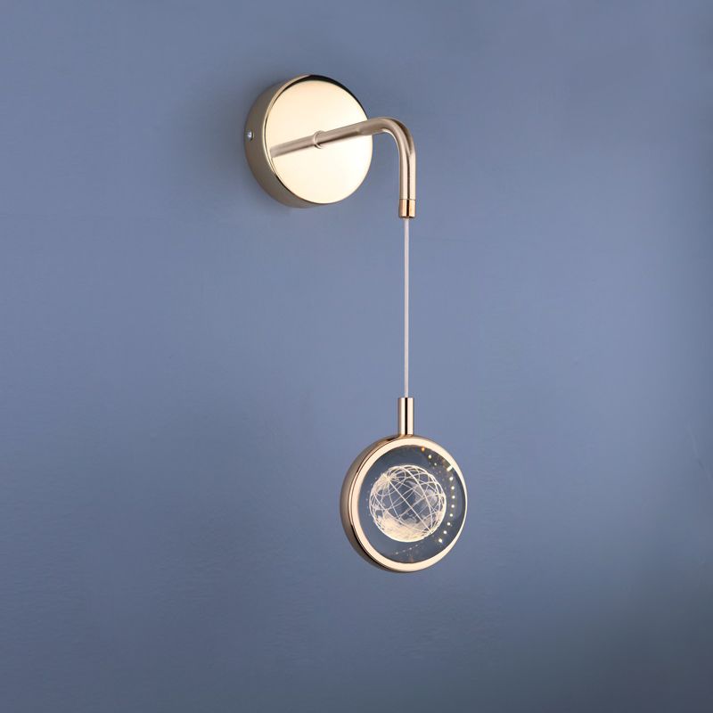 Lámpara de pared de cristal de 1 luces de 1 luces para la luz de 1 luz para la sala de estar de 1 luces para sala de estar