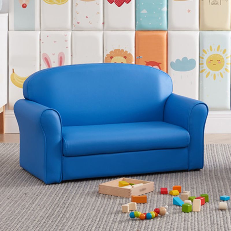 Contemporary Tight Back Standard Rolled Arm Settee Couch for Children