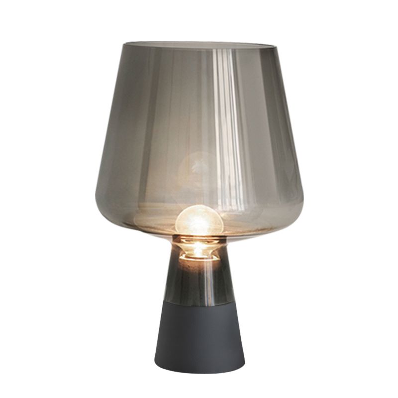 Lampada da comodino in vetro con lampada da tavolo affusolata ultramoderna per camera da letto