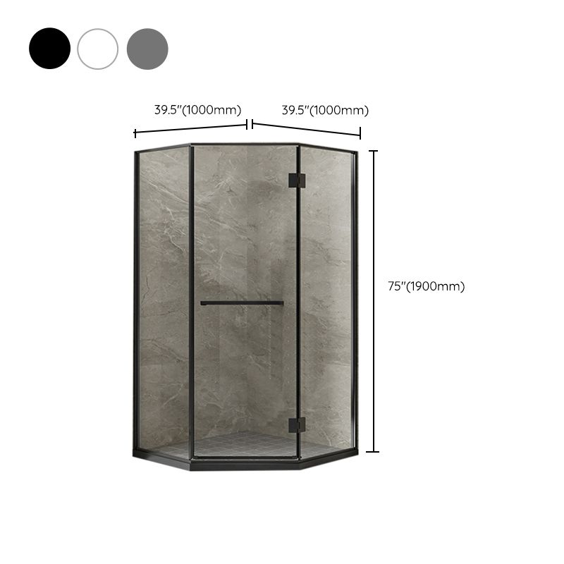 Semi Frameless Tempered Glass Shower Door Hinged Shower Door