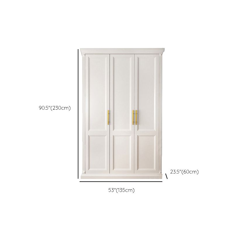 Solid Wood Wardrobe Armoire with Shelves French Country Wardrobe Cabinet