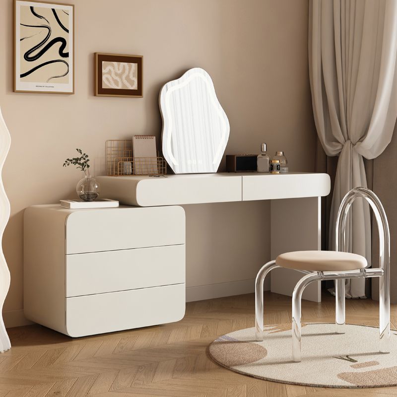 Scandinavian Vanity Set White Bedroom Mirror Vanity Dressing Table
