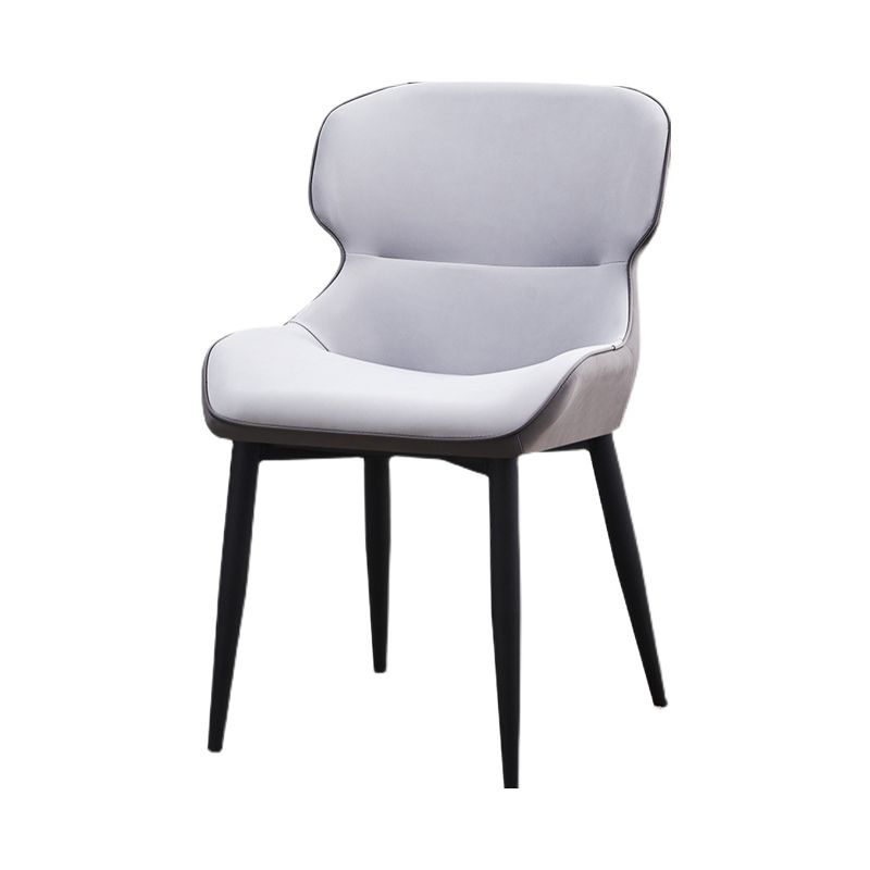 Contemporary Style Kitchen Metal Dining Chairs Dining Wingback Arm Side Chairs