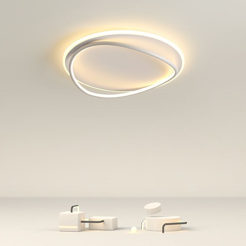 LED Ceiling Light Modern Style Ceiling Mount Light with Silica Gel Shade for Bedroom