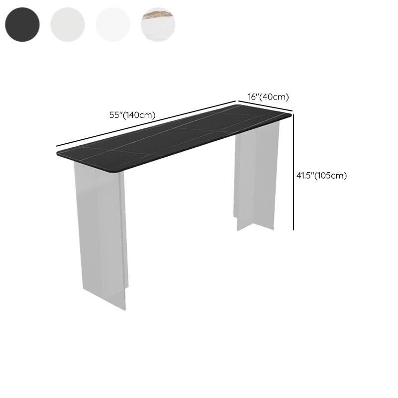 Modern Bar Table Set 1/2/3 Pieces Stone Rectangle Bistro Set for Indoor