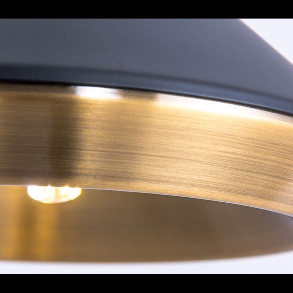 Modern Style Cone Metal Shade Hanging Light Single Bulb Mini Suspension Lamp for Bedroom