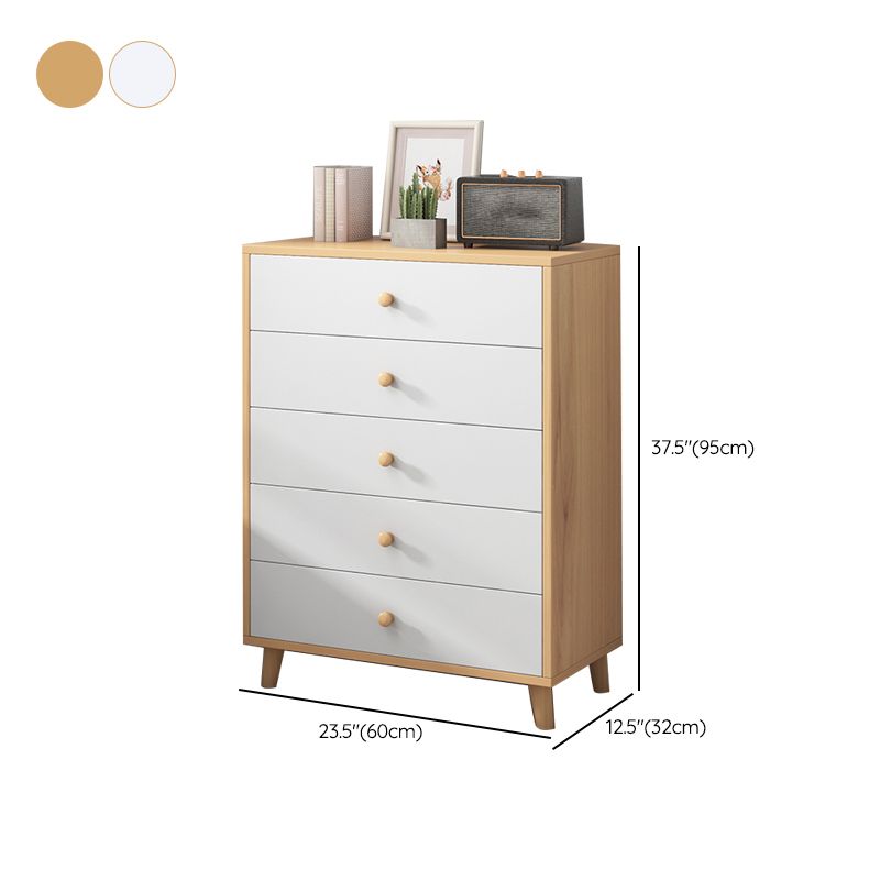 Contemporary Wood Storage Cabinet Modern Drawers Included Accent Chest