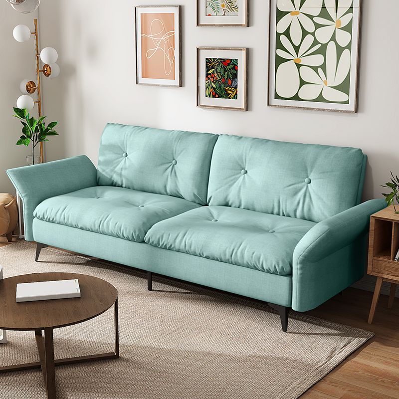Glam Tufted Split-Back Flared Arm Living Room 2-seater Stationary Sofa