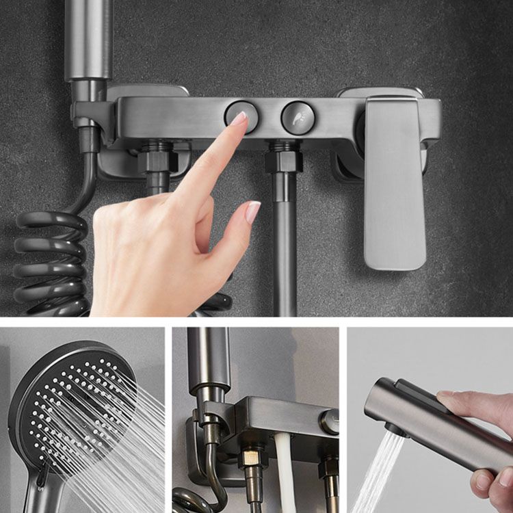Contemporary Tub Filler Trim Wall Mount with Handshower and Hose