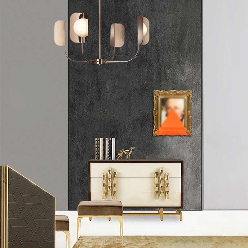 Nordic Style Metal Chandelier Branch Brown Pendant Lamps for Living Room