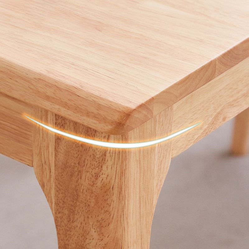 Modern Style Solid Wood Dining Table with Rectangle Shape Standard Height Table for Home Use