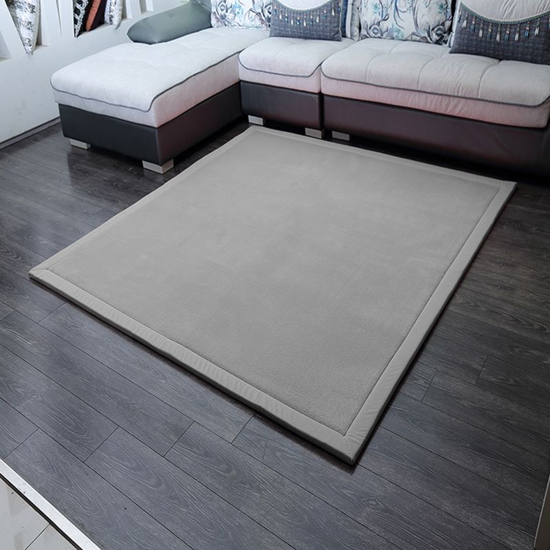 Minimalist Plain Shag Rug Polyester Indoor Carpet Non-Slip Backing Area Carpet for Living Room