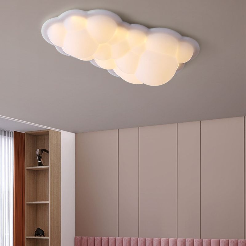 Modernism Flush Mount White LED Ceiling Light Fixture for Bedroom