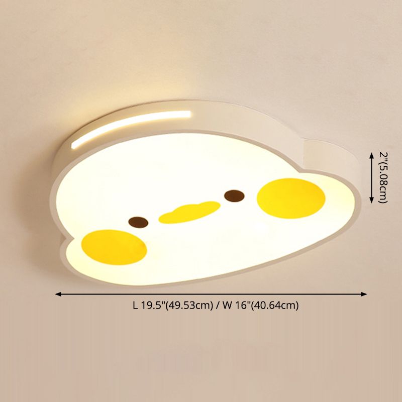 Animal Flush Mount Ceiling Light Cartoon Acrylic Ceiling Mount Light Fixture for Children Bedroom