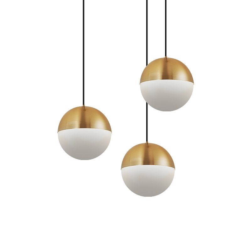 Global Metal Hanging Ceiling Light Minimalist Style Coppery Pendant Ceiling Light