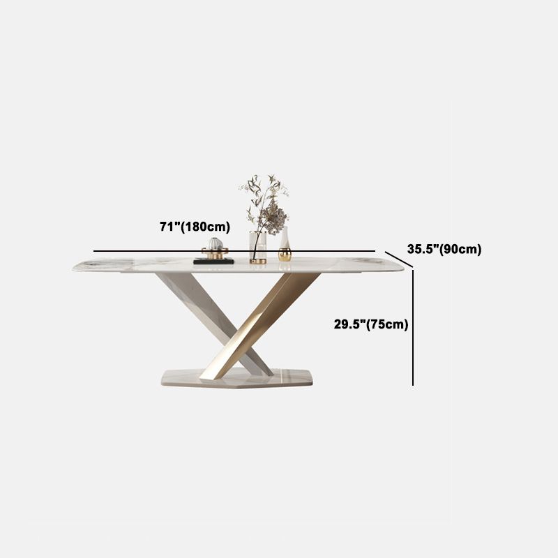 Glam Sintered Stone Dining Set 1/4/5/7 Pieces Dining Set with Pedestal Base