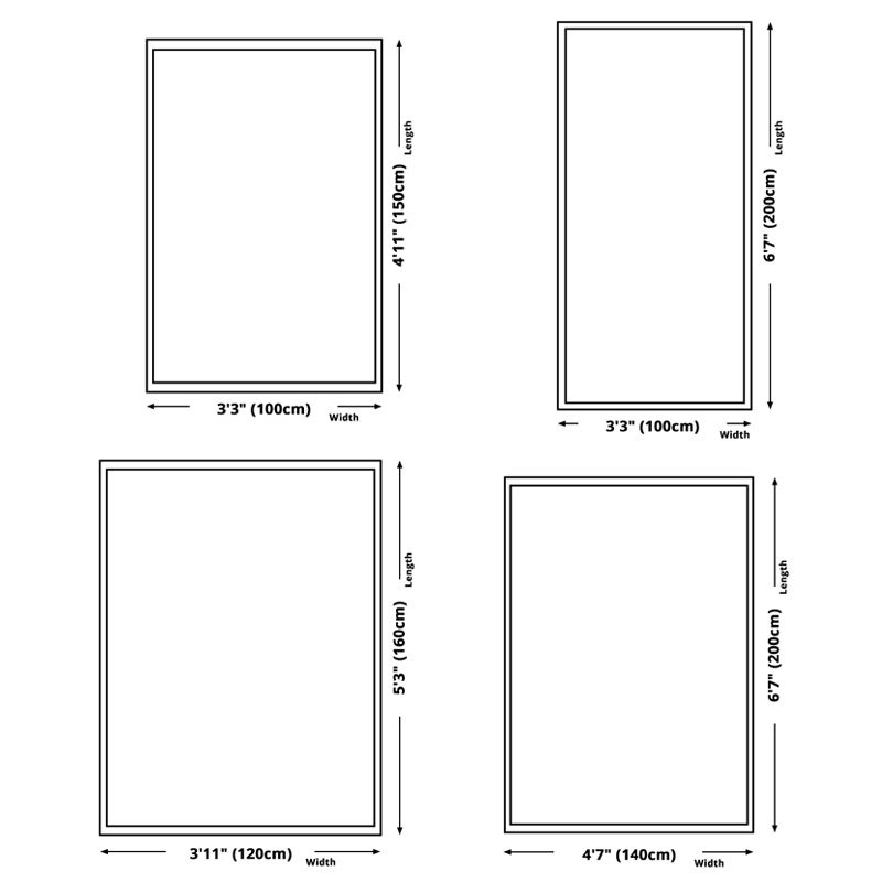 Light Grey Modern Rug Polyester Graphic Area Rug Non-Slip Backing Rug for Living Room