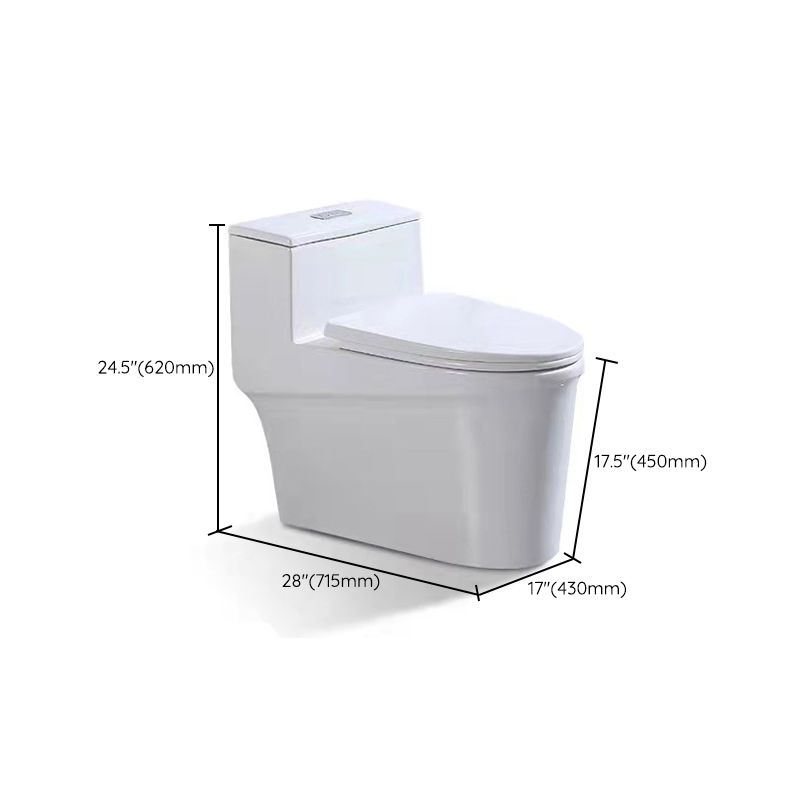 Modern All-In-One Toilet Bowl Floor Mounted White Urine Toilet with Seat for Bathroom