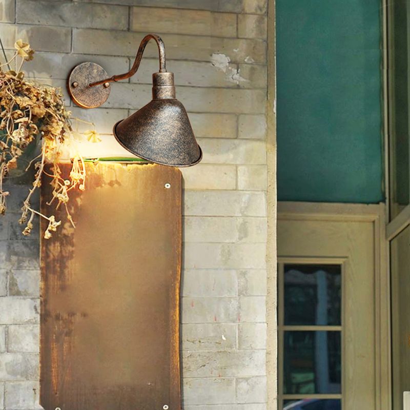 1-Light Industrial Style Wall Sconce Metal Sconces Light in for Outdoor