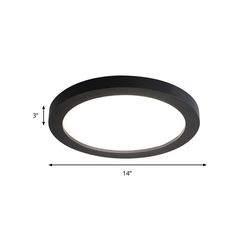 Plaatmetaal Inbouw Minimalisme Led 14"/18"/21,5" Breed Zwart Inbouwplafondlamparmatuur met verzonken diffuser