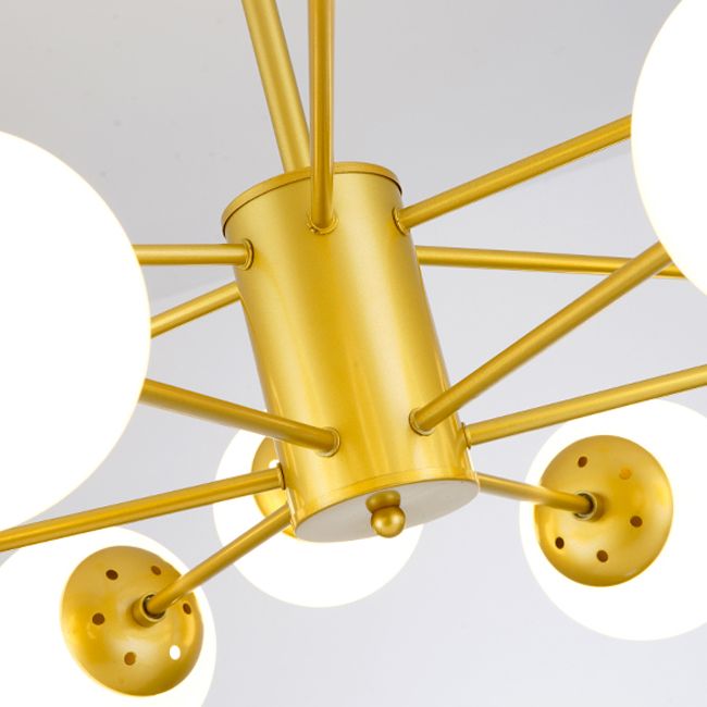 Contemporary Hanging Light Fixtures Spherical Iron Ceiling Light for Living Room