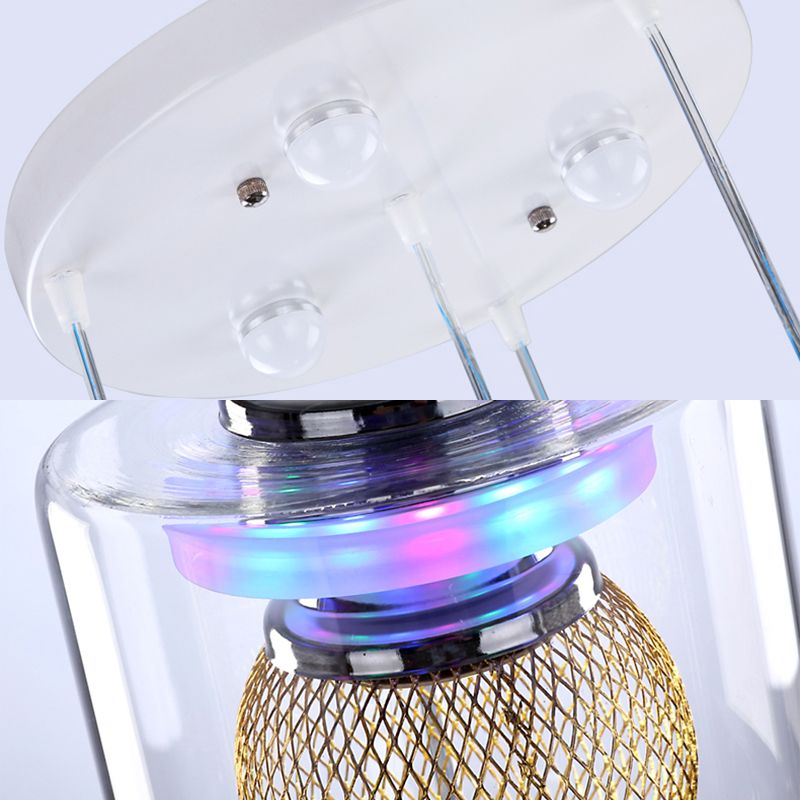 Moderne cilindrische hanglamp Licht bevestiging helder glas eetkamer ophanging licht in zilver