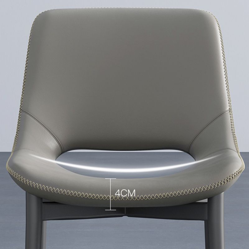 Industrial Side Chair Open Back Metal Dining Room Chair for Home