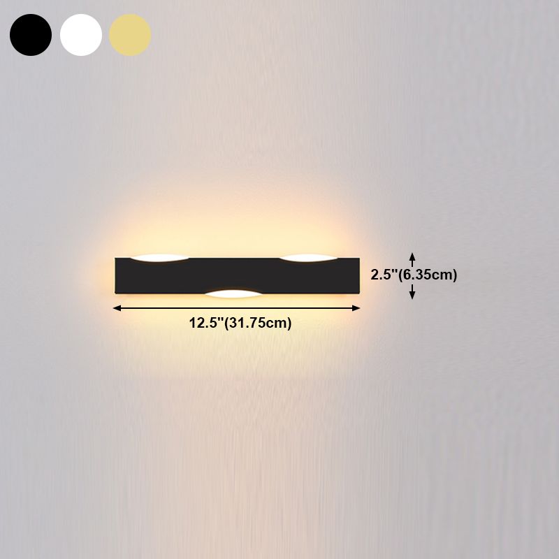 Forma de forma lineal Iluminación de pared de metal Estilo moderno 1 Luz de la pared de luz Luz de la pared de la luz.