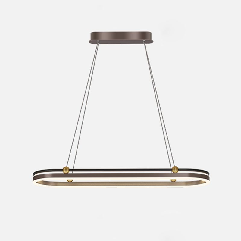 Geometric Contemporary Simple Island Light Acrylic Shade Hanging Light for Dining Room