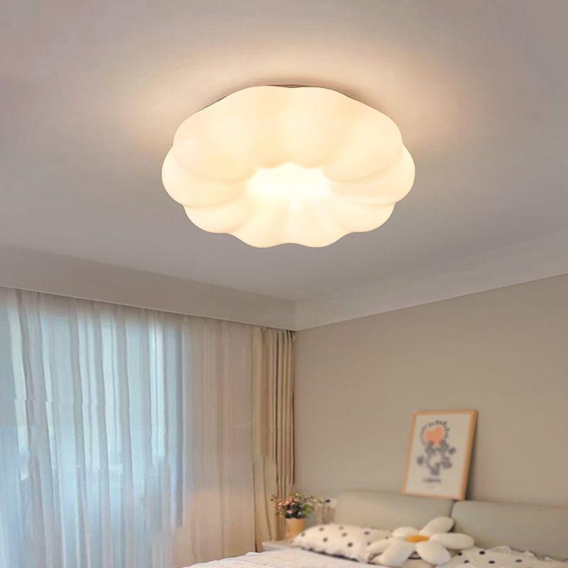 Contemporary White Ceiling Light LED Flush Mount Lighting for Hallway Kitchen