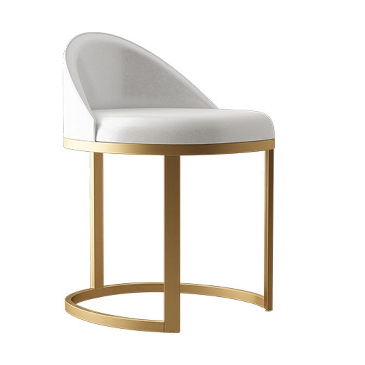 Glam Metal Dining Room Chair Armless Upholstered Dining Chairs for Restaurant Use