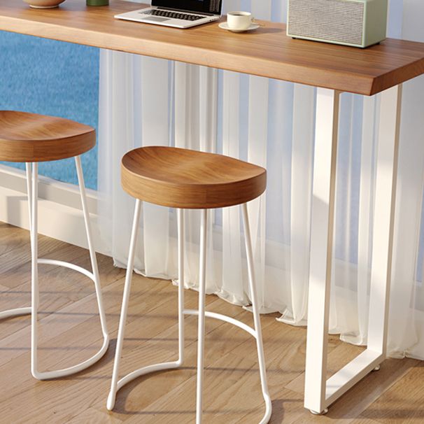 Modern Rectangle Bar Table Set 1/4 Pcs Solid Wood Bar Table and Stools