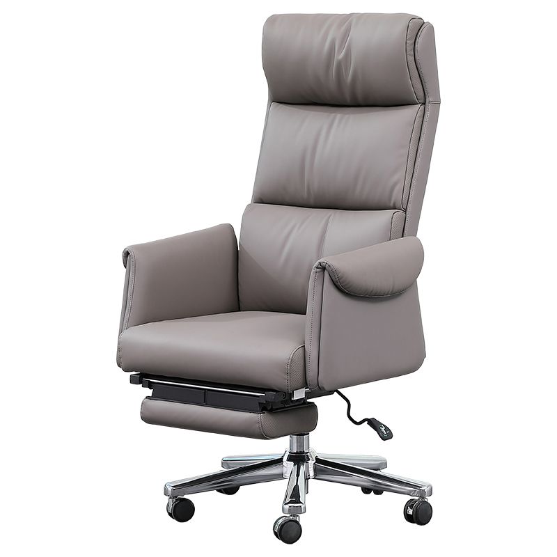 Contemporary Adjustable Faux Leather Chair Executive High Back Swivel Chair