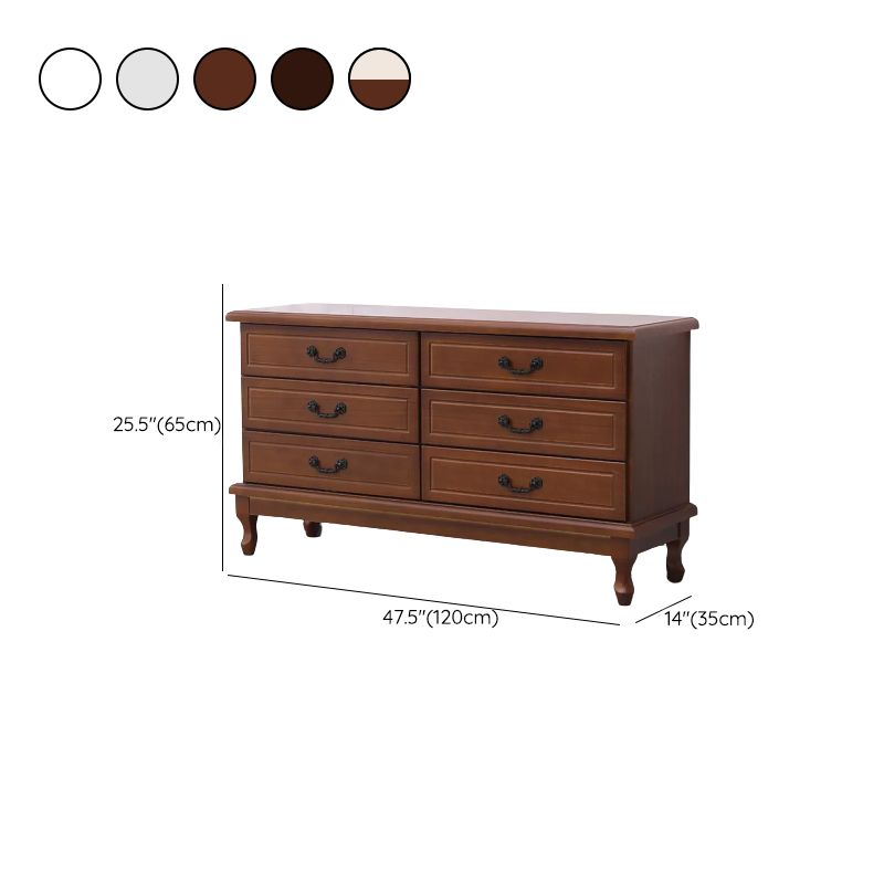 American Traditional Home Chest Solid Wood Storage Chest with Drawers