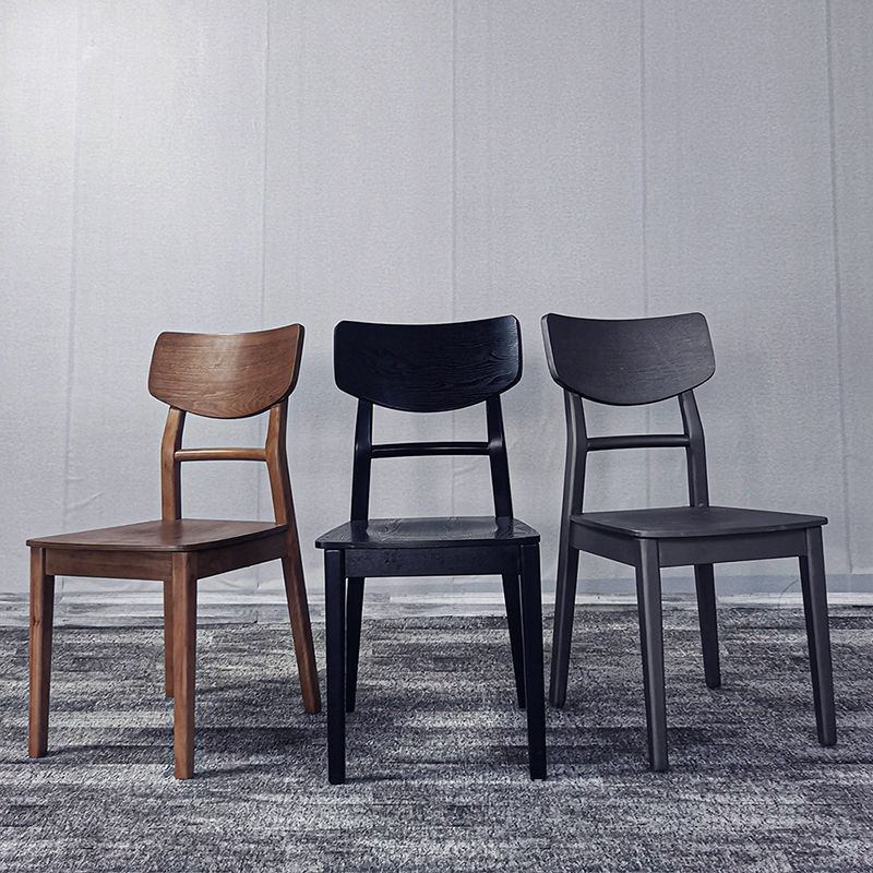 Silla de comedor industrial de madera, escalera, silla lateral trasera para cocina