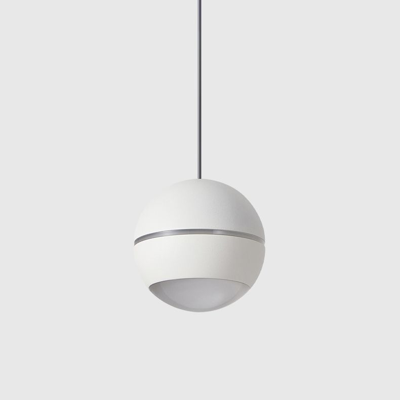 Pendre à LED du globe acrylique dans la lampe suspendue en aluminium à style concis moderne