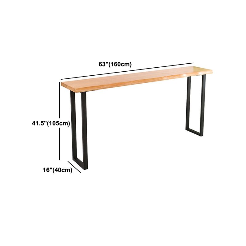 Modern 1/2/5 Pieces Wood Bar Table Set Rectangle Bar Table with High Stools for Kitchen